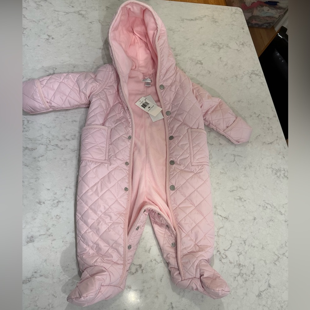 NWT Ralph Lauren Baby Girl 9m pink bunting